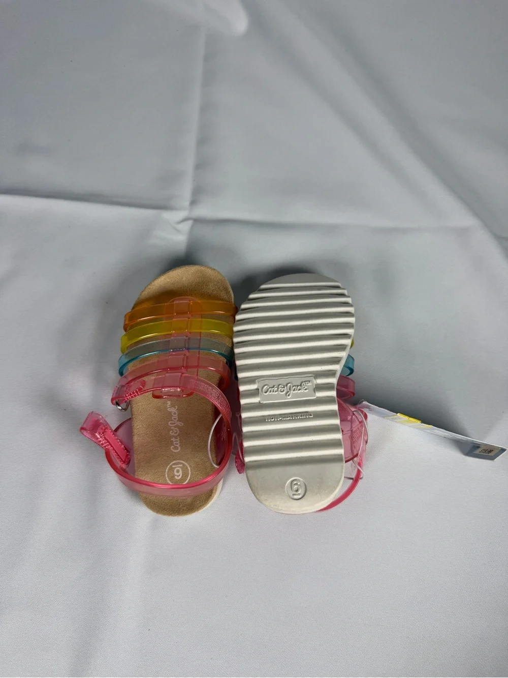 Kids Pink Rainbow Jelly Sandals